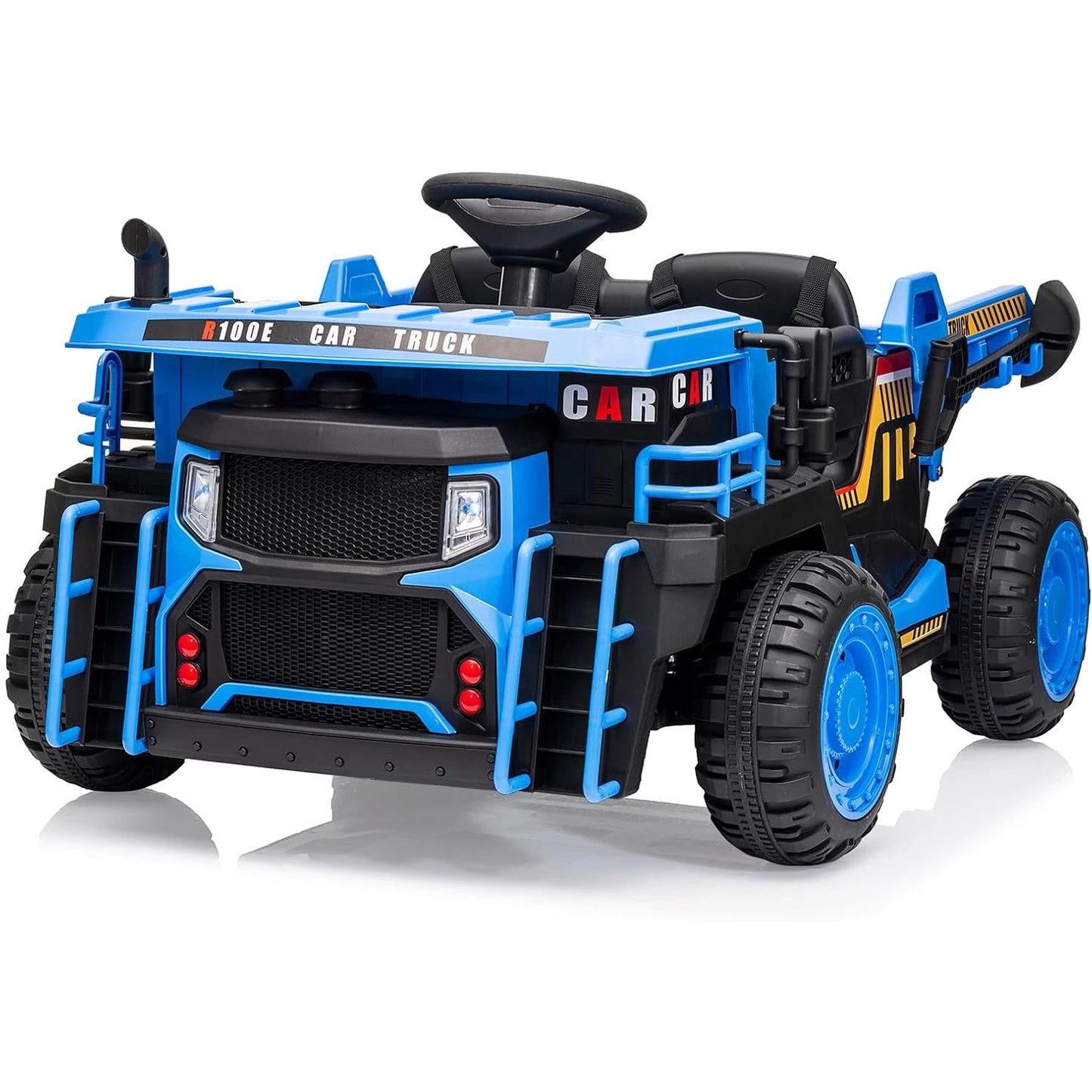 24v Ride on Dump Truck with Remote Control and Extra Shovel, 3 Speeds, Music, Safety Belt