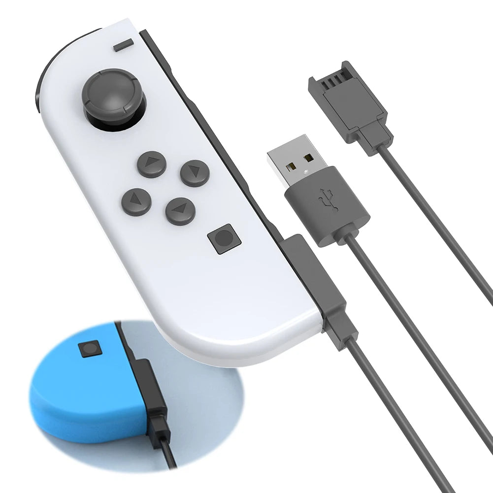 Charging Cable for Joycon Controller 2.5M Portable Charger Cable Travel Charging Cables for Switch Controller Charger