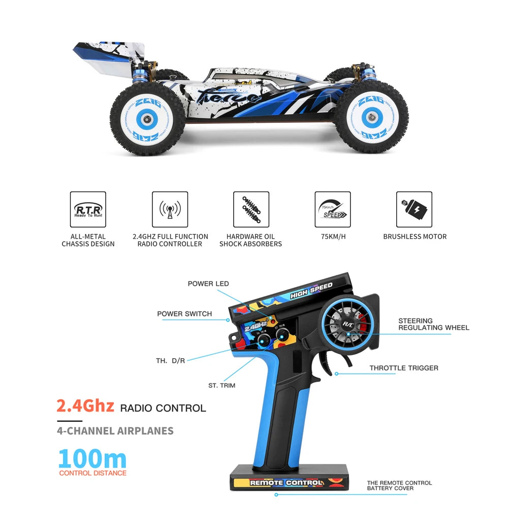 RC Car 75KM/H 2.4G Brushless Remote Control Vehicle