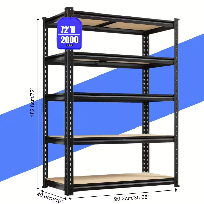 72" Adjustable Metal Shelving