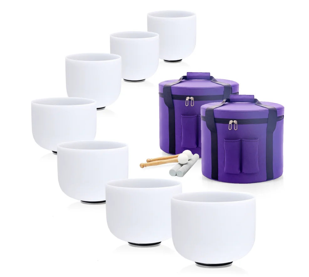 7-12 or 6-12 Inch Crystal Singing Bowls