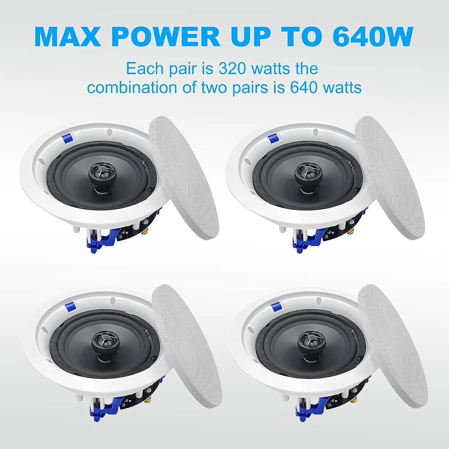 6.5 Inch 640 Watts Ceiling Speakers
