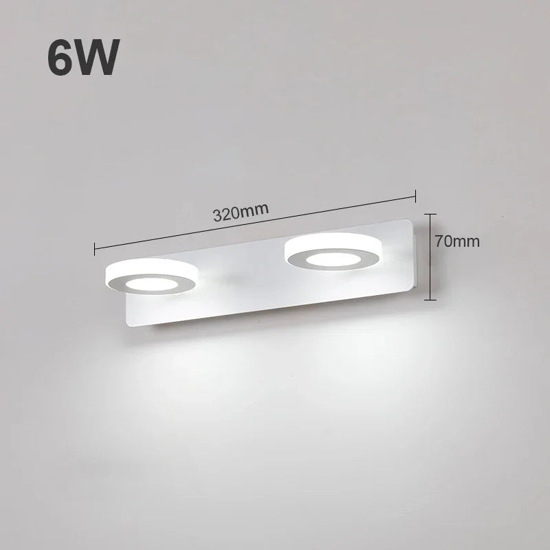 Modern Bathroom LED Vanity Light Wall Mounted Indoor Lamps