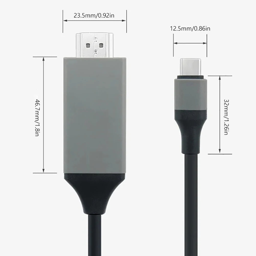 Type-C To HDMI-compatible Adapter Cable