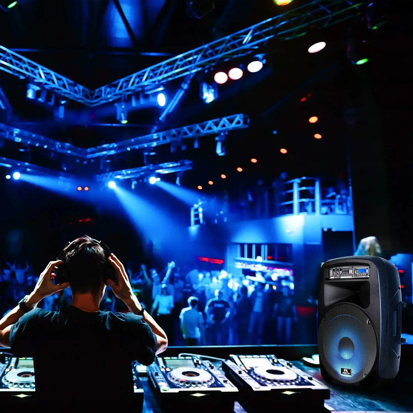 Portable 12-Inch 1000 Watts 2-Way Speaker System