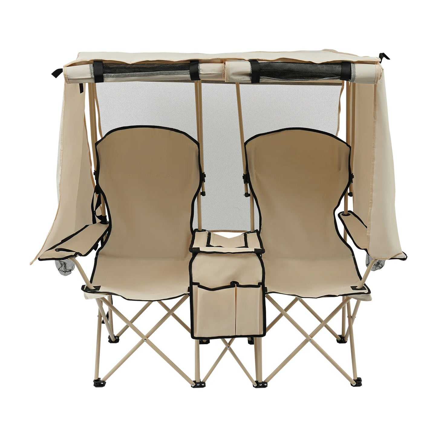 Double Outdoor Camping Chair with Canopy