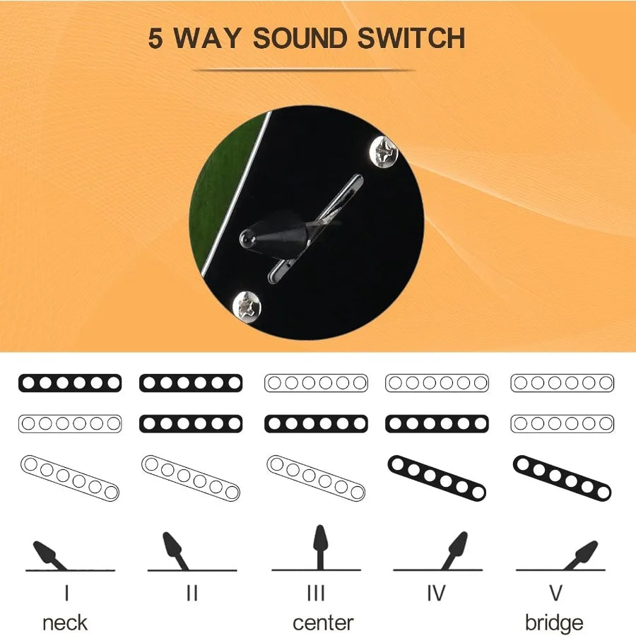 Full Size Electric Guitar with Built-in 20W Amplifier