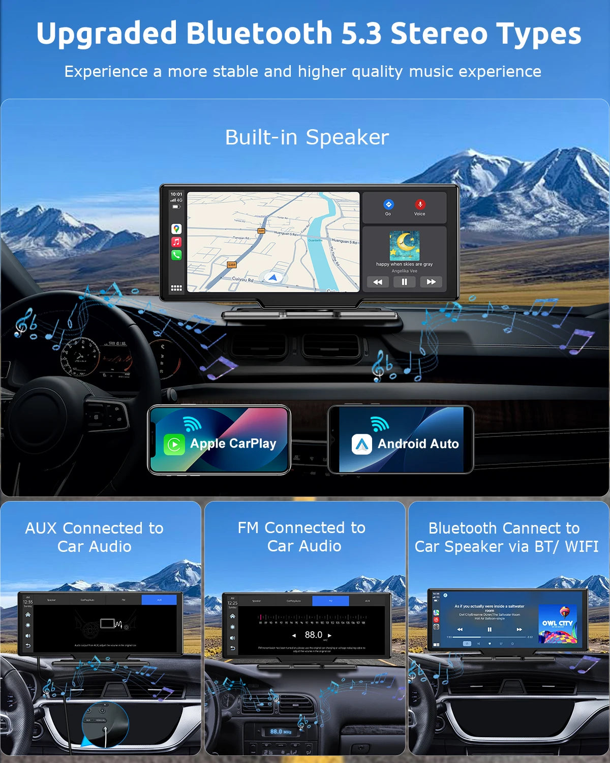 10.26"4K 64G Touchscreen Auto/Truck Dash Car Stereo