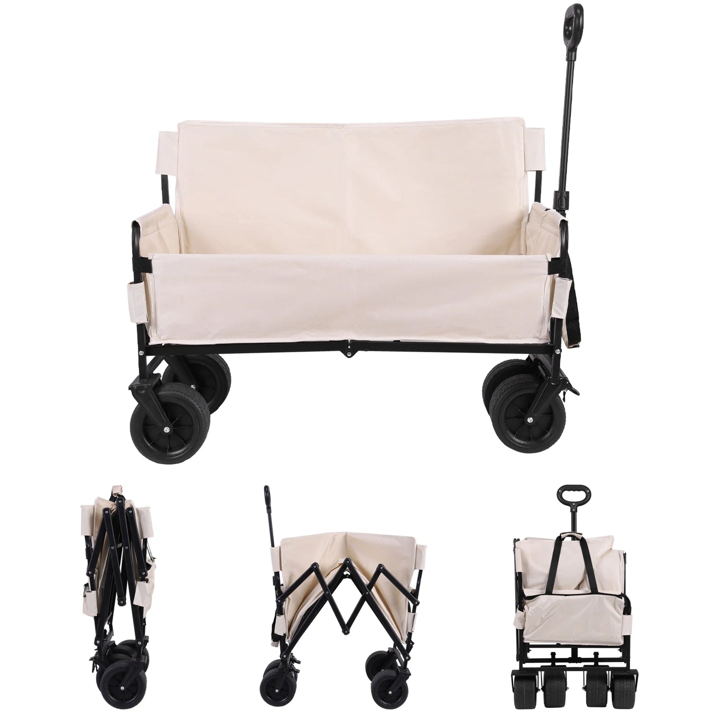 Collapsible Heavy Duty Wagon with Big Wheels