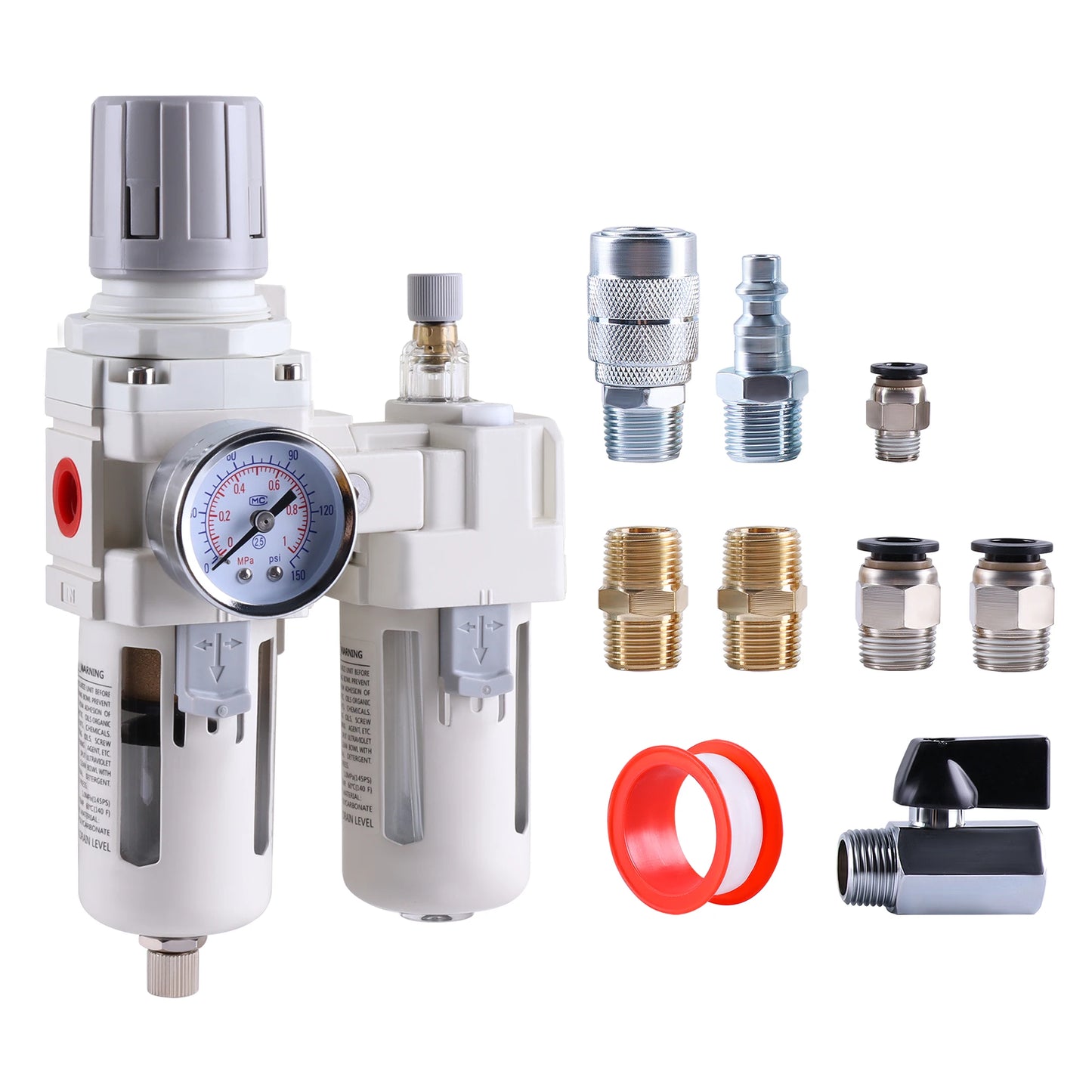 Pneumatic Pressure Regulator With Combo Oil & Water Separator