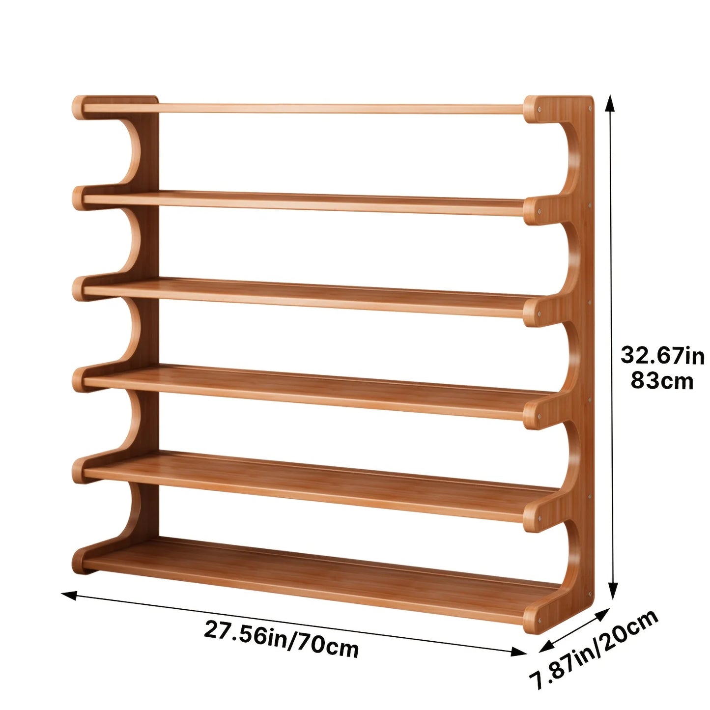 Multi-Tier, Compact Space-Saving Shoe Storage Rack, Easy to Assemble, for Entryway, Dorms, Apartments and Home