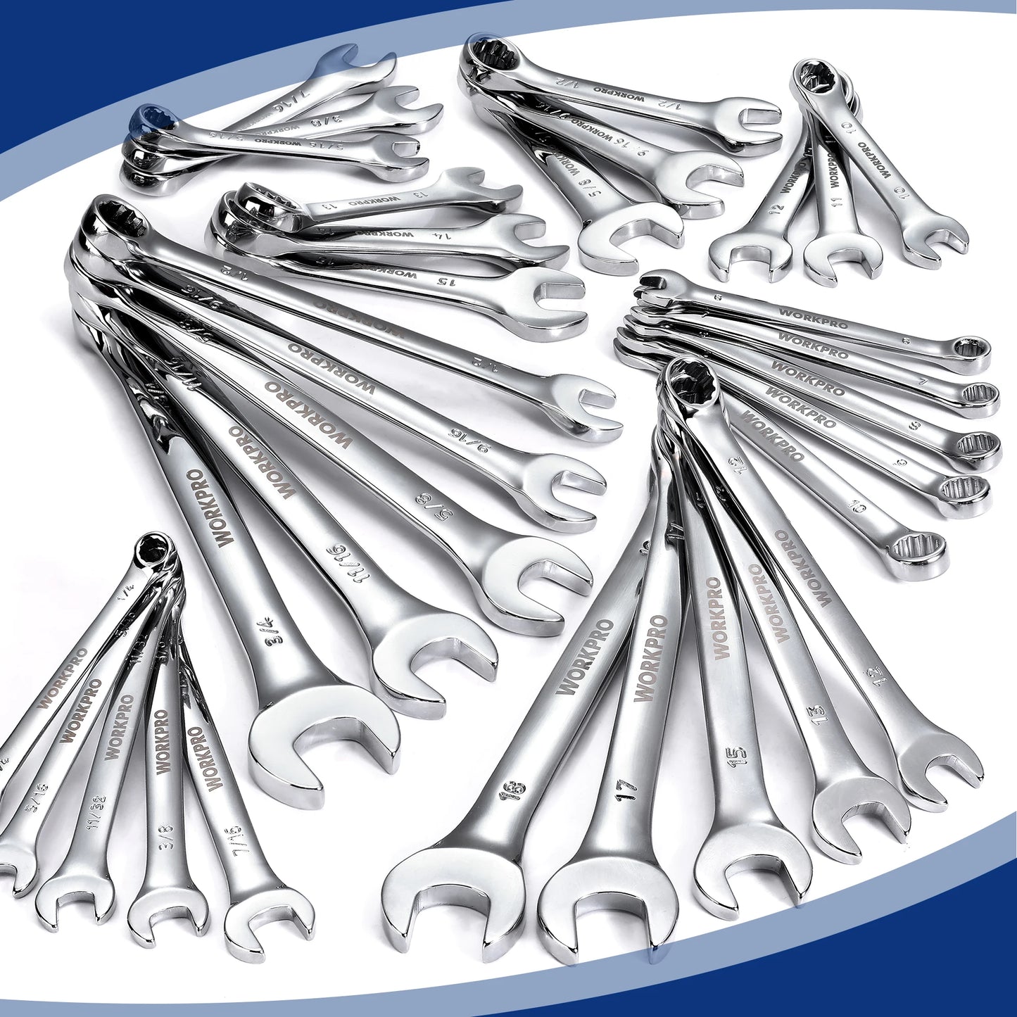 32-Piece SAE & Metric Combination Wrench Set,