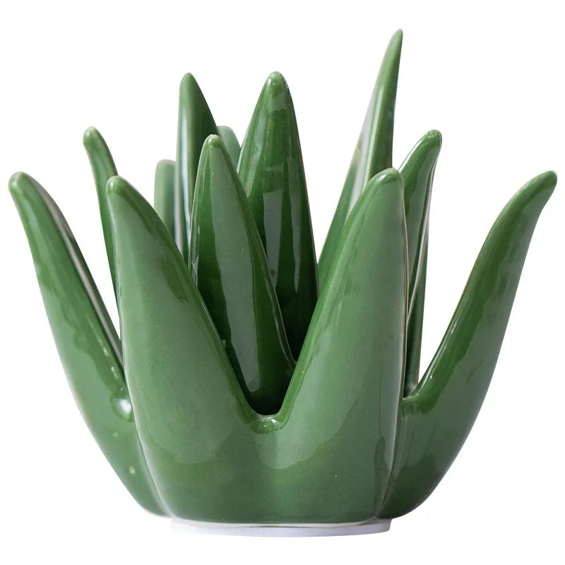 Nordic Ceramic Cactus Aloe Ring, Jewelry, and Earring Storage