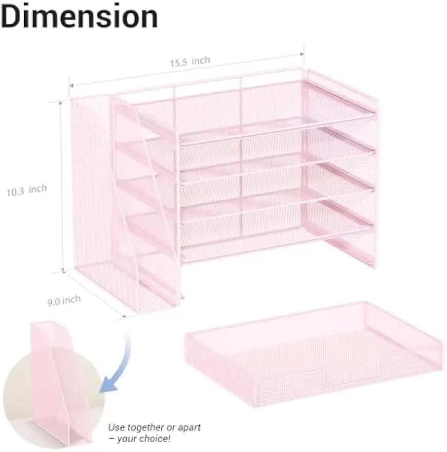 5-Tier Desk Organizer with Drawer & Pen Holder