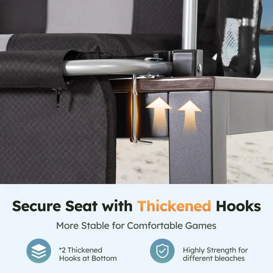 Folding Stadium Seat Bleacher Chair with Cup Holder