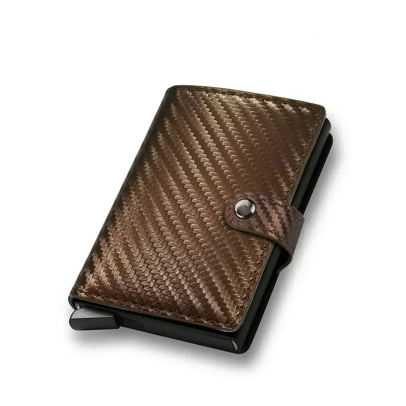Rfid Credit Card Holder Storage Luxury Small Smart Wallet Metal Business Cardholder Case for Women or Men