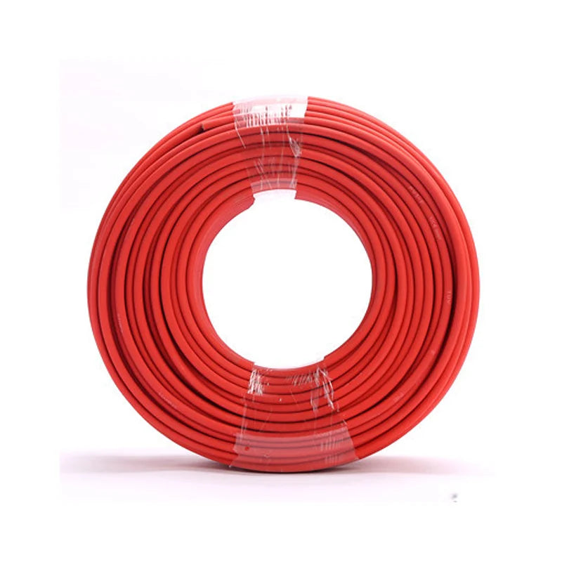 Solar Power Cable 4/6mm2 12/10AWG Wire Photovoltaic TÜV TUV Cable For PV Panels Connection Red Black PVC Double Layer EU Stock