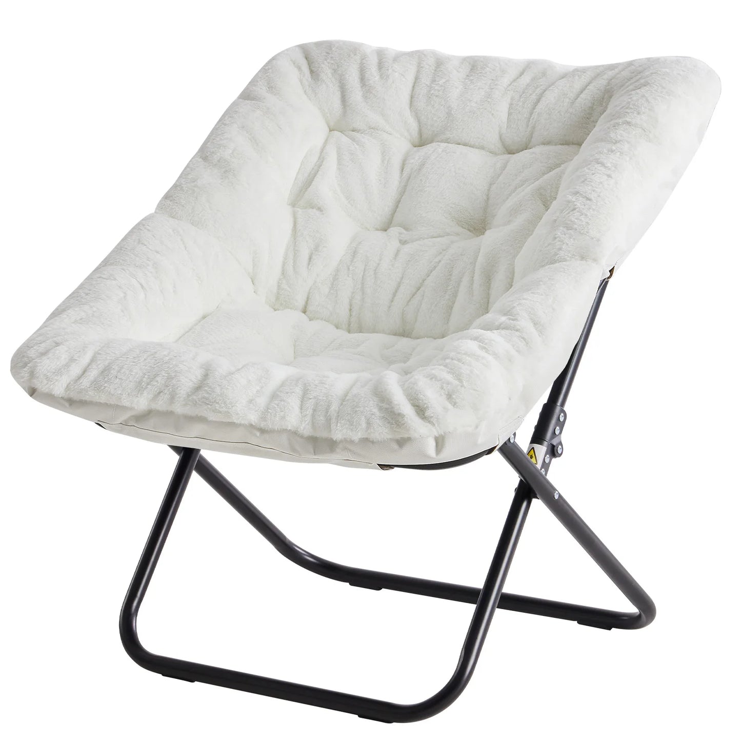 28 inch Cozy Saucer Chairs Soft Faux Fur Large Size that fold for storage. Great Reading Chair