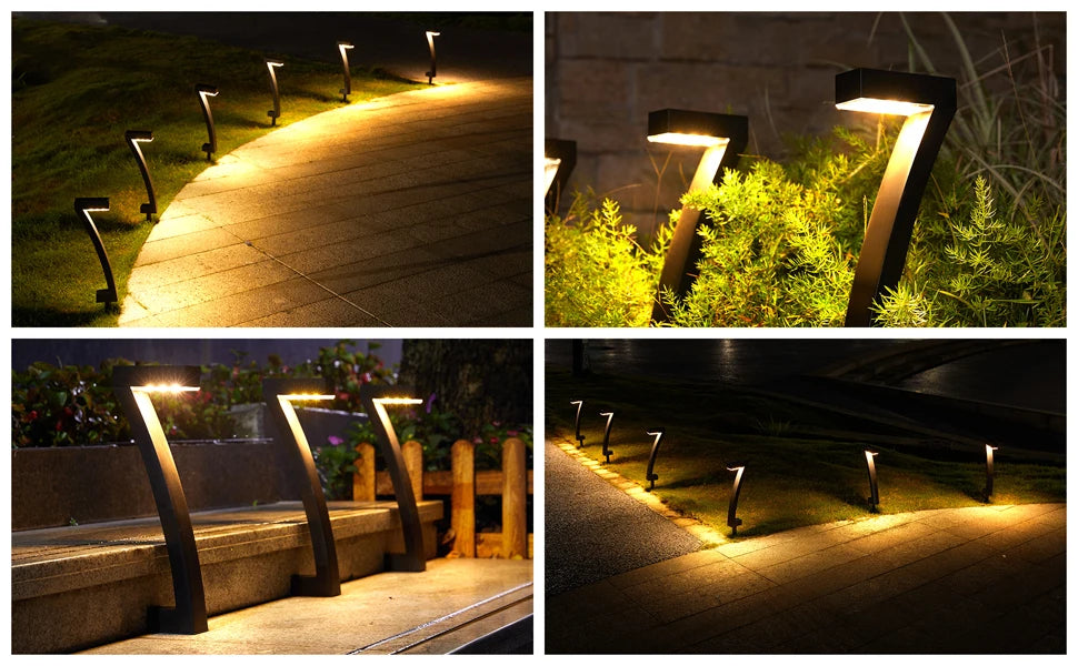 6 Pack Bright Solar Outdoor Lights Auto On/Off for Outside Landscape, Path, or Yard