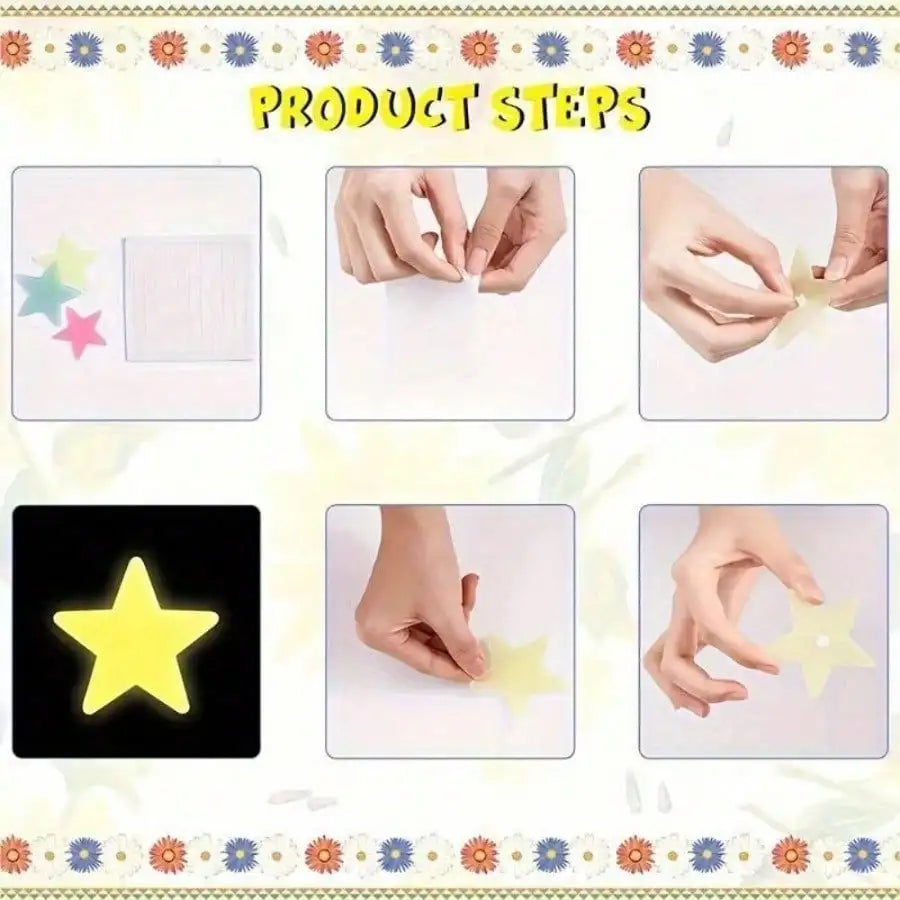 200 Piece Luminous Star Wall Sticker, Easy To Tear and Stick, Suitable for Bedroom, Luminous Party Decoration