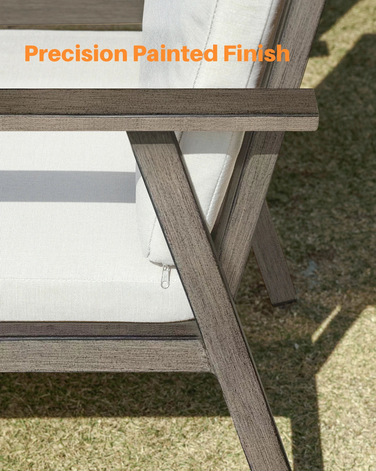 SeeHill 9-Piece Patio Swivel Dining Set, Aluminum Table with 8 Swivel Chairs, Limed Oak Outdoor Furniture for Deck, Garden