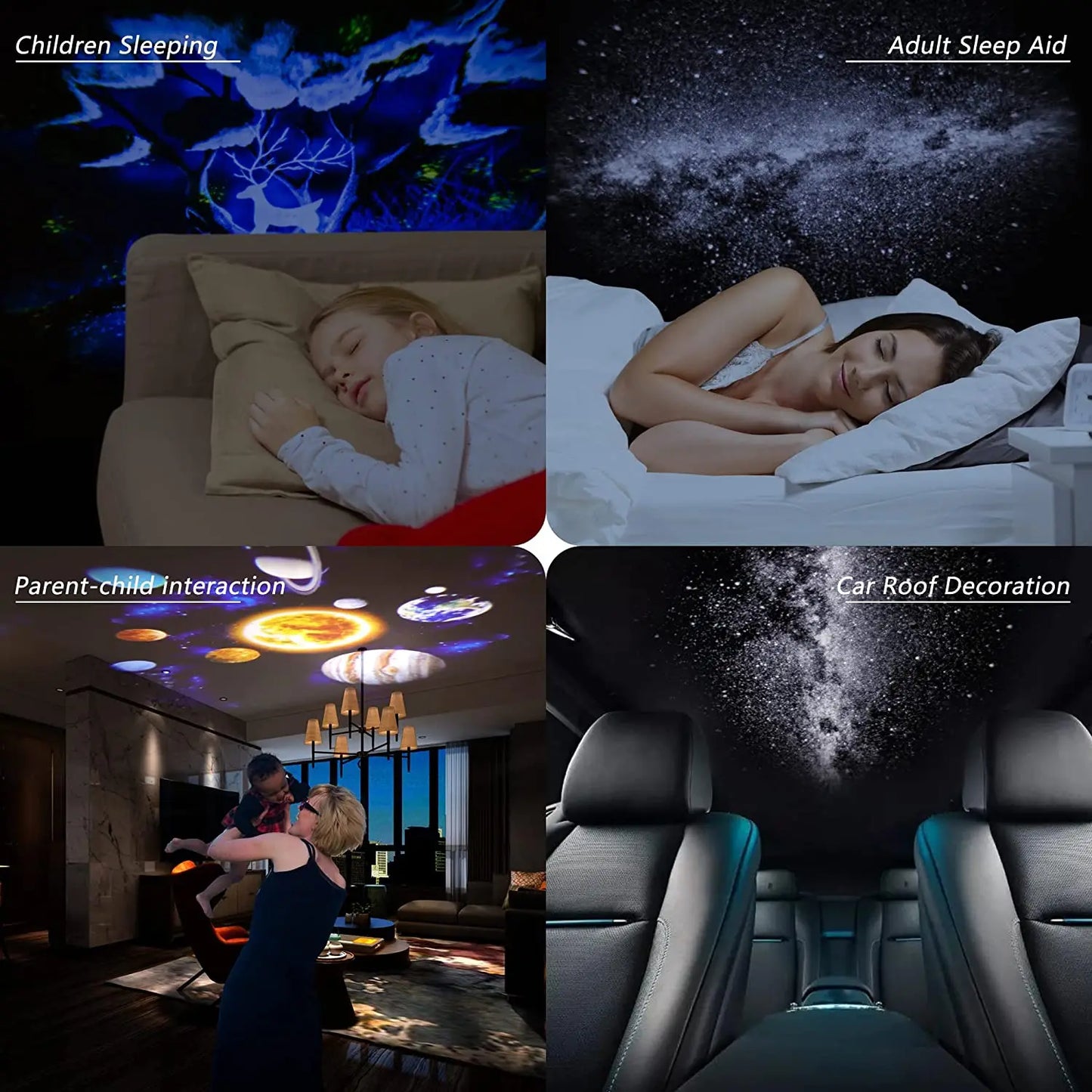 Night Light Galaxy Projector Starry Sky Projector 360° Rotate Planetarium Lamp For Kids Bedroom
