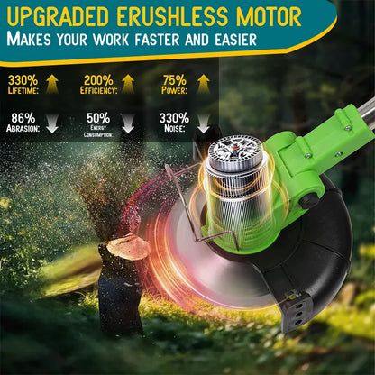 Cordless lawn mower/weed trimmer