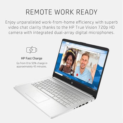 HP 14" Business Laptop, Intel Celeron N4120, Up to16GB RAM, 384GB Storage(128GB eMMC+256GB Micro SD), 1 Year Office 365, Silver