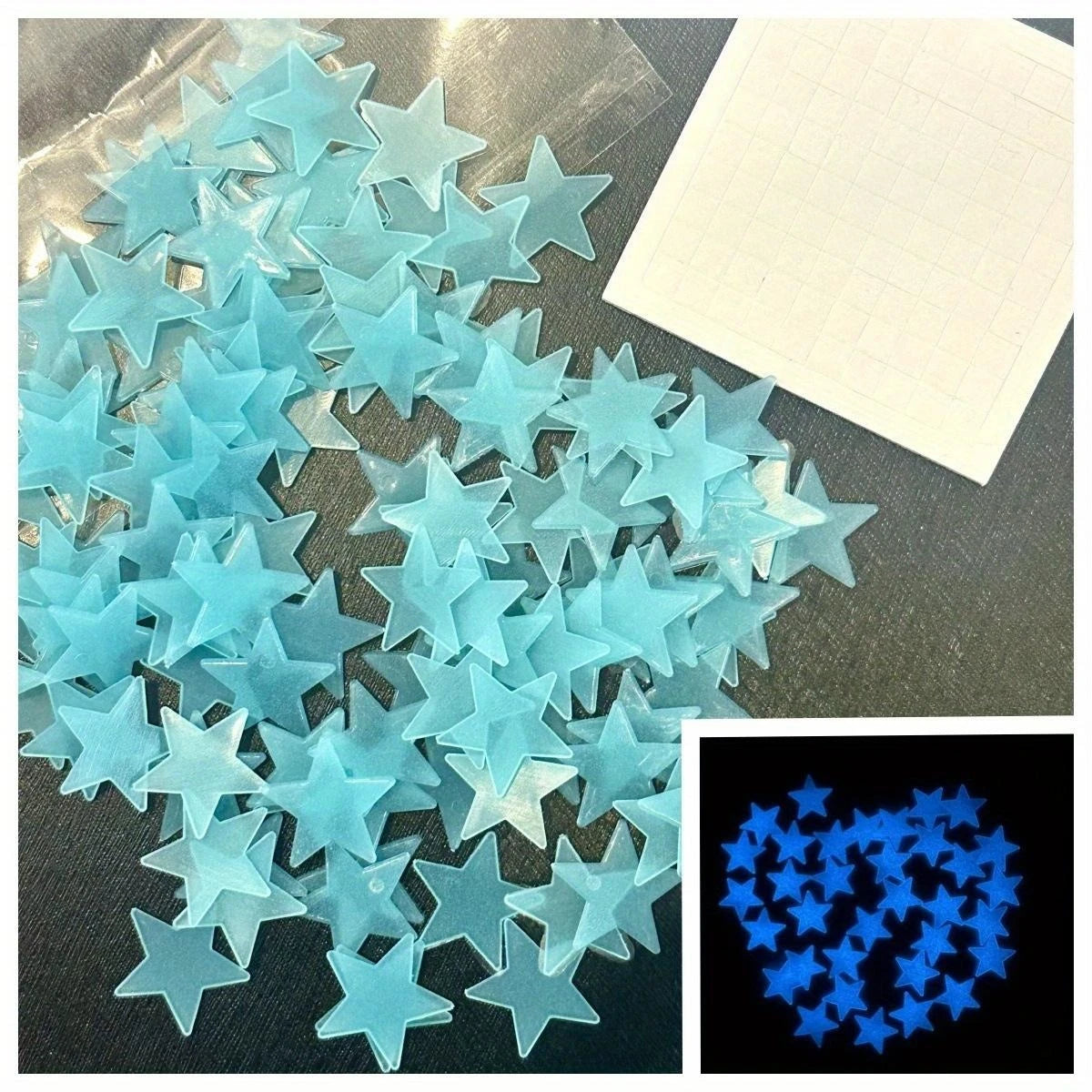 200 Piece Luminous Star Wall Sticker, Easy To Tear and Stick, Suitable for Bedroom, Luminous Party Decoration