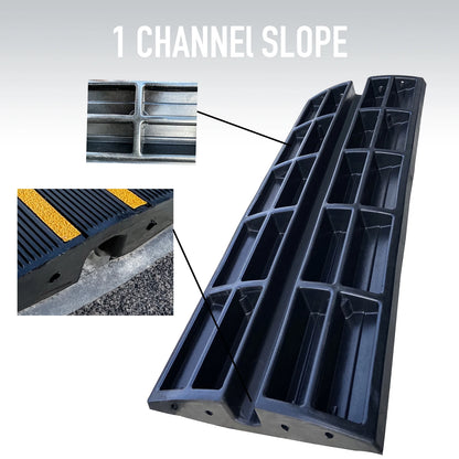 6ft Heavy-Duty Rubber Driveway Curb Ramp