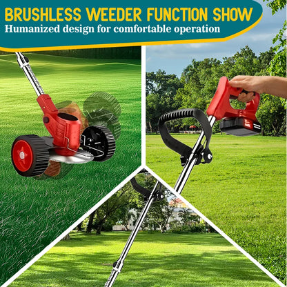 Cordless lawn mower/weed trimmer