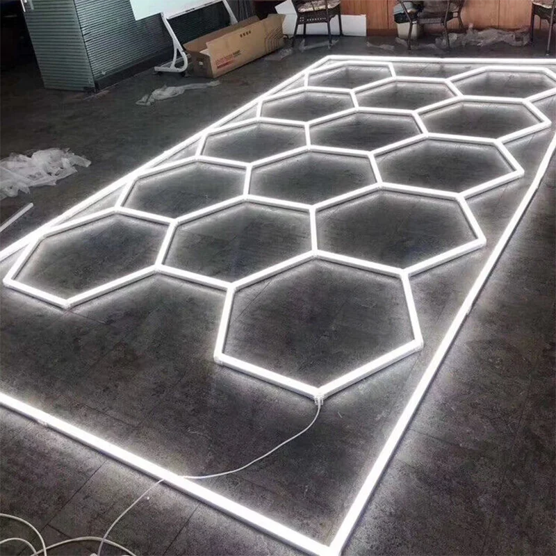 Honeycomb Hexagon LED Lighting for Garage or Workshop Lighting