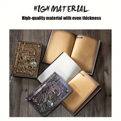Vintage Embossed Leather Hardcover Journal