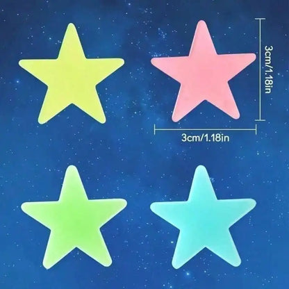 200 Piece Luminous Star Wall Sticker, Easy To Tear and Stick, Suitable for Bedroom, Luminous Party Decoration