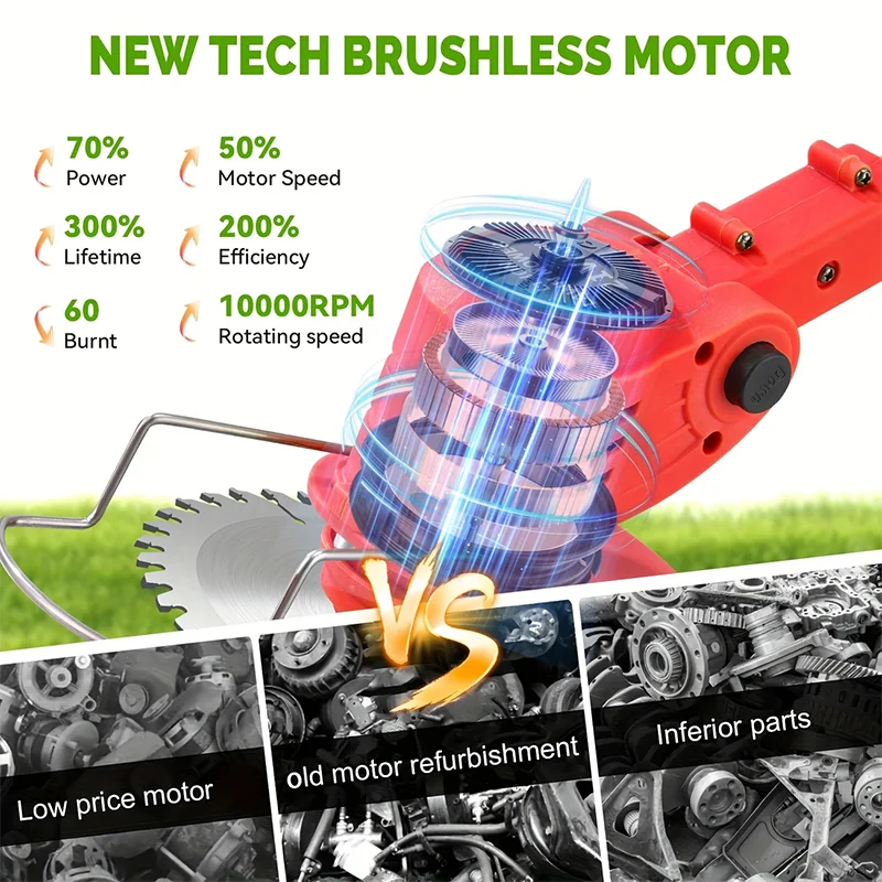 Cordless lawn mower/weed trimmer