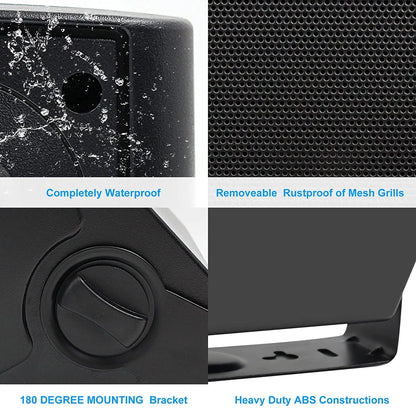 2PCS 300W 5.25'' Outdoor Waterproof Passive Speakers
