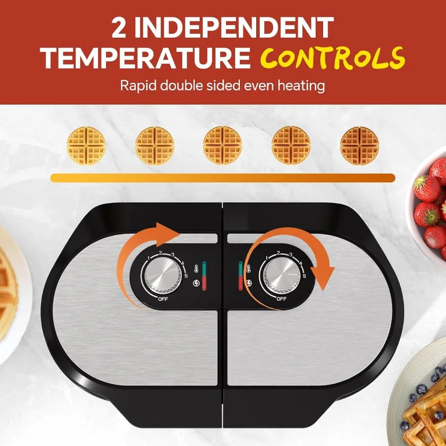 6.5 Inch Belgian Double Waffle Maker