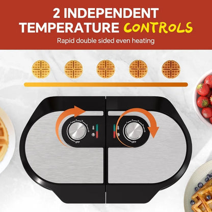 6.5 Inch Belgian Double Waffle Maker