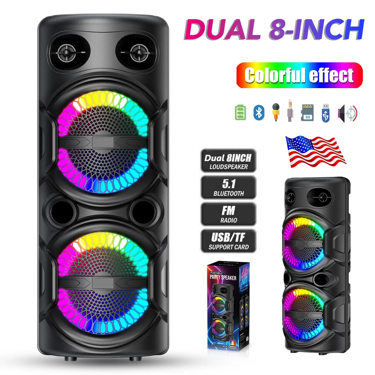 3000W Portable Bluetooth Sound System