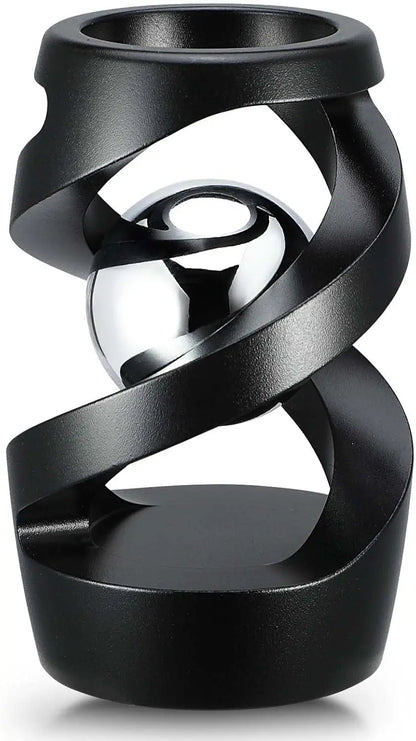 Kinetic Optical Illusion Desk Toy for Stress Relief, Cool Fidget Spinner Gift for Kids and Adults (Black)