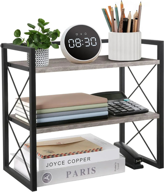 2-Tier Wood Desktop Shelf Organizer
