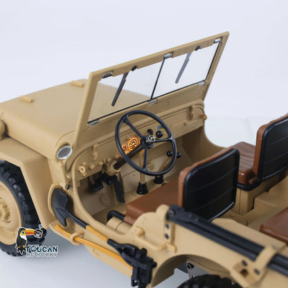 Remote Control Military Car 1/14 scale, 2.4GHZ Open-top Off Road 4WD Combat Model