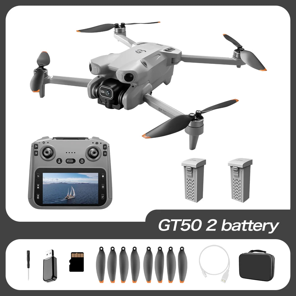 RC Quadcopter Drone 8K HD Aerial Photography Remote Control Aircraft Dual Camera WIFI GPS Three Sided Obstacle Avoidance