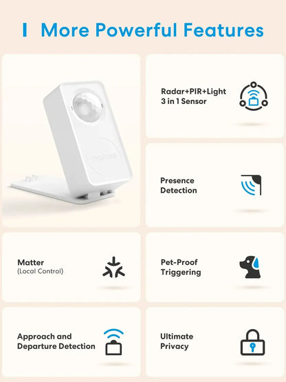 Meross US Matter WiFi Human Presence Sensor