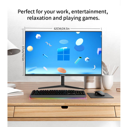 27-inch Computer Monitor IPS Panel PC Monitors FHD 1080p 75Hz LED Display Home Office Desktop Screen, HDMI, VGA