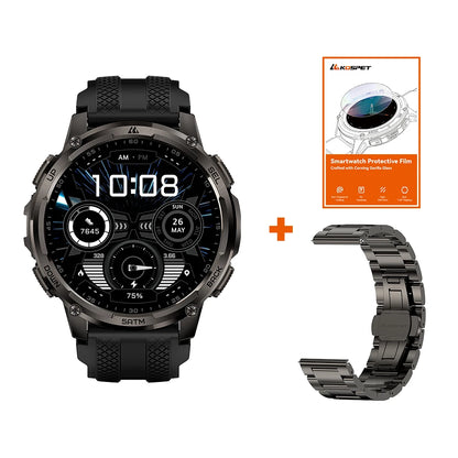 Men’s Smartwatch Outdoor Rugged Watch with Flashlight, Dual‑Band GPS, Fitness & Health Tracker
