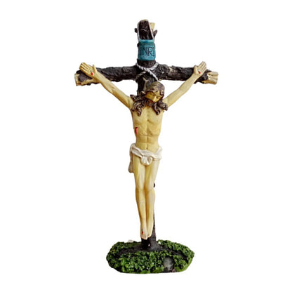 Crucifix Figurine Cross Statue Christian Home Decor Jesus Christ Catholic Tabletop Ornament Display Praying