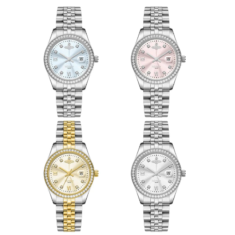 Women Watch Waterproof Retro Pink Hand
