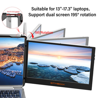 11.6Inch Portable Monitor 1920*1080 IPS FHD Triple Dual Extender Screen Full View Fold Display For 13.0-17.3Inch Laptops