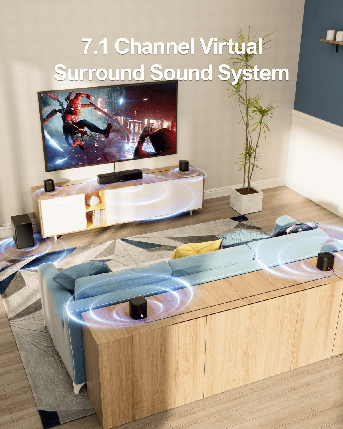 330W 7.1ch Virtual Surround Sound Home Theater TV Sound Bar